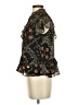 Walter Baker 100% Polyester Floral Black Short Sleeve Blouse Size XS - photo 5