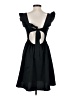 Unbranded 100% Polyester Solid Black Cocktail Dress Size S - photo 2
