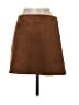 MNG Solid Brown Casual Skirt Size S - photo 2