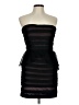 Assorted Brands Stripes Black Cocktail Dress Size L - photo 1