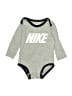 Nike Gray Long Sleeve Onesie 3-6 MO / 6 MO - photo 1