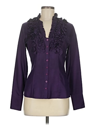 Thomas Pink Long Sleeve Silk Top (view 1)