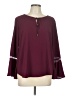 AB Studio Burgundy Long Sleeve Blouse Size L - photo 1