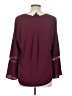 AB Studio Burgundy Long Sleeve Blouse Size L - photo 2