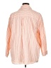 Only 100% Cotton Stripes Orange 3/4 Sleeve Button-Down Shirt Size XL - photo 2