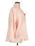 Only 100% Cotton Stripes Orange 3/4 Sleeve Button-Down Shirt Size XL - photo 4