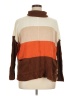 Jason Maxwell 100% Acrylic Color Block Brown Turtleneck Sweater Size XL - photo 1