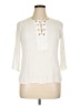 Signature Studio 100% Rayon Ivory 3/4 Sleeve Blouse Size XL - photo 1