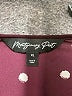 Assorted Brands 100% Recycled Polyester Hearts Burgundy Short Sleeve Blouse Size XL - photo 7