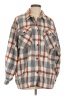 HFX Plaid Gray 3/4 Sleeve Button-Down Shirt Size L - photo 1