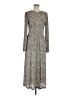 MNG 100% Polyester Animal Print Gray Casual Dress Size 6 - photo 1