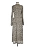 MNG 100% Polyester Animal Print Gray Casual Dress Size 6 - photo 2