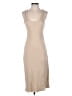 Unbranded Solid Tan Casual Dress Size M - photo 1