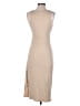 Unbranded Solid Tan Casual Dress Size M - photo 2