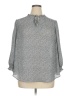 Jones & Co 100% Polyester Gray 3/4 Sleeve Blouse Size 1X - photo 1