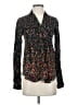 Maeve 100% Rayon Polka Dots Multi Color Black Long Sleeve Blouse Size 0 - photo 1