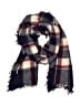 Unbranded Plaid Burgundy Blue Scarf One size - photo 1