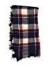Unbranded Plaid Burgundy Blue Scarf One size - photo 2