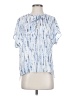 Side Stitch 100% Rayon Blue Short Sleeve Blouse Size XS - photo 1