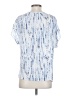 Side Stitch 100% Rayon Blue Short Sleeve Blouse Size XS - photo 2