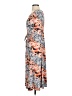 Perceptions Print Orange Casual Dress Size S (petite) - photo 5