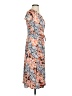Perceptions Print Orange Casual Dress Size S (petite) - photo 4