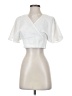 Khush White Short Sleeve Blouse Size XS - photo 1