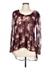 Assorted Brands 100% Polyester Burgundy Long Sleeve Blouse Size L - photo 1