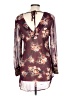 Assorted Brands 100% Polyester Burgundy Long Sleeve Blouse Size L - photo 2