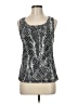Chico's 100% Polyester Silver Tank Top Size Med (1) - photo 1