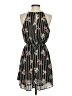Lush 100% Polyester Floral Black Casual Dress Size S - photo 2