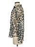 ASOS Design 100% Polyester Animal Print Silver Long Sleeve Blouse Size 0 - photo 5