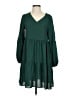Unbranded Solid Green Casual Dress Size S - photo 1