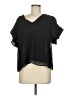 Express 100% Polyester Black Short Sleeve Blouse Size M - photo 1