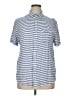 Sovereign Code 100% Cotton Stripes Blue Short Sleeve Button-Down Shirt Size XL - photo 1