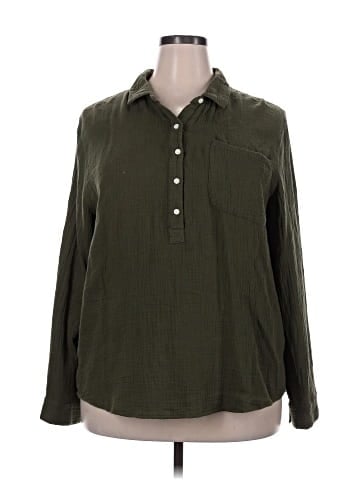 a.n.a. A New Approach Long Sleeve Button-Down Shirt (view 1)