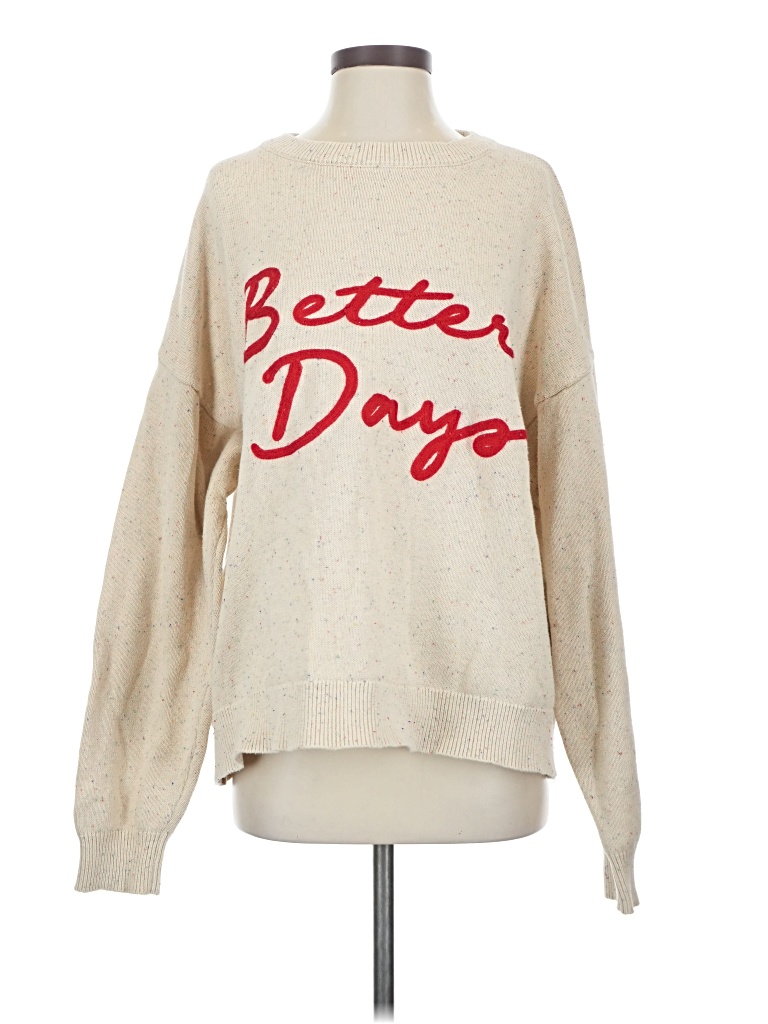 Pre-owned Assorted Brands Pullover Sweater In White