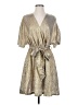 Unbranded 100% Polyester Metallic Gold Cocktail Dress Size S - photo 1