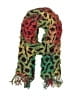 Mix & CO 100% Polyester Animal Print Green Orange Scarf One size - photo 1