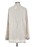 Max Studio Houndstooth Ivory Long Sleeve Button-Down Shirt Size S - photo 2