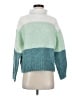 Ann Taylor Color Block Green Pullover Sweater Size XS - photo 1