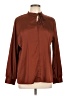 Chico's 100% Polyester Brown Long Sleeve Blouse Size Lg (2) - photo 1