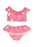Cat & Jack Hearts Pink Two Piece Swimsuit 9-12 MO / 12 MO - photo 2