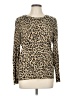 JM Collection Animal Print Gold Tan Pullover Sweater Size L - photo 1