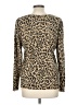 JM Collection Animal Print Gold Tan Pullover Sweater Size L - photo 2