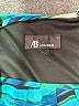AB Studio 100% Polyester Graphic Teal Cocktail Dress Size 2 - photo 7