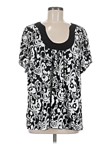 Brittany Black Short Sleeve Blouse (view 1)