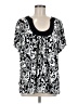 Brittany Black Black White Short Sleeve Blouse One size - photo 1