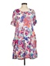 Lush Print Pink Casual Dress Size M (estimated) - photo 1