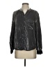 Pilcro Metallic Gray Long Sleeve Blouse Size XS - photo 1
